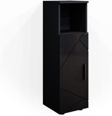 Пенал для ванної Vicco Irma, антрацит глянець, 30x95 см