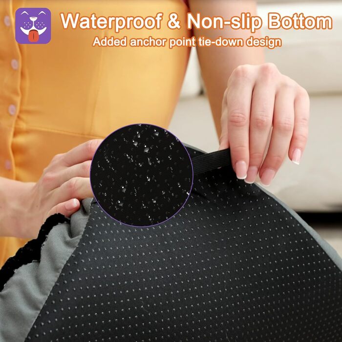 Крісло-лежанка для собак великих порід, рожеве, 91 x 58 x 9 см, зручне, м'яке, неслизьке, до 31.8 кг