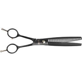 Ножиці для моделювання EHASO Revolution, 21 см, чорний титан, 32 зубці