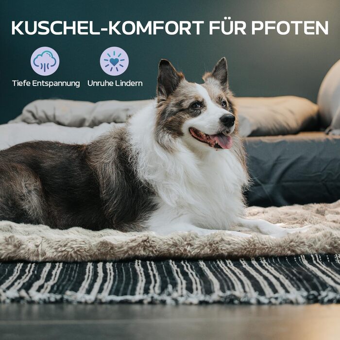 М'яке ліжко для собак Mora Pets: тепла, зручна, миюча, 91 x 60.5 см, коричневий колір