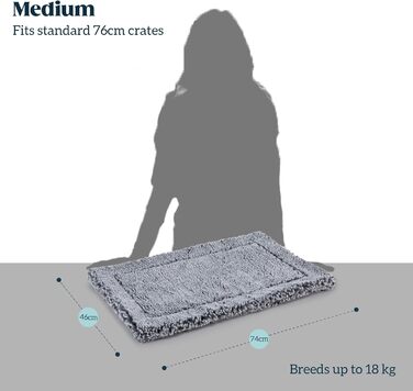 Міцне ліжко для собак Toutwool - стійке до гризіння, для собак, що гризуть, розмір L (58x41x5 см), сірий колір