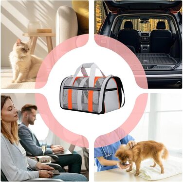 Складана переносна сумка-трансформер для собак | З міцної сітки, дихаюча | Ідеальна для подорожей