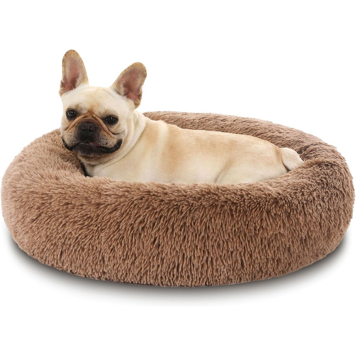М'яке ліжко для собак та котів Doughnut, Ø80 см, Khaki. Зручне, миється, з антиковзаючою основою. Підходить для собак та котів великих, середніх та маленьких порід.