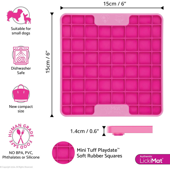 Килимок для собак LICKIMAT Mini Tuff Playdate: повільне годування, розвага та зменшення тривоги