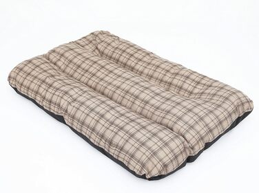 М'яке ліжко для собак, лежанка-матрац, корзина для тварин, 90 x 60 см, R2, в клітинку, бежевий