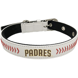 Нашийник для собак MLB San Diego Padres, преміум ПВХ шкіра, стильний, міцний, розмір L, регульований 51-74 см
