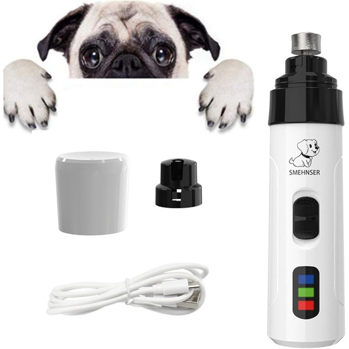 Електричний триммер для собак OrthoTrimmer від SWZEC - безпечний та ефективний для догляду за кігтями вдома (білий)