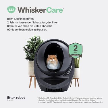 Автоматичний туалет для котів Litter-Robot 3 Connect Whisker, сірий, самочистка, антипах, для будь-якого грудкуватого наповнювача