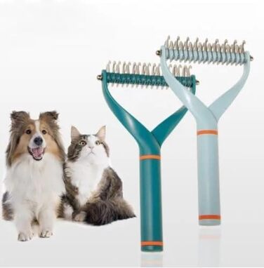 Гребінець для собак, чорний, великий: для видалення ковтунів та бруду