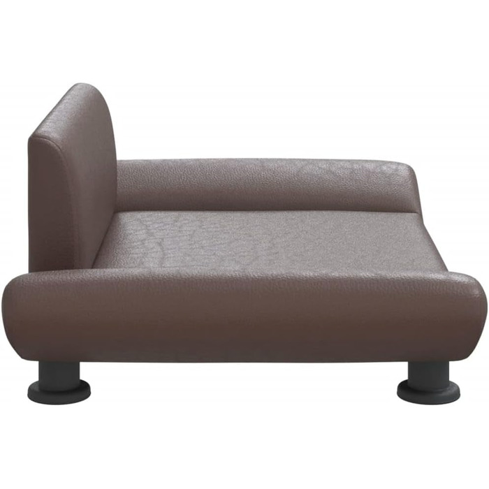 Зручне ліжко для собак та котів з екошкіри, коричневе, 70x45x28 см