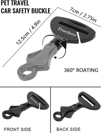 Автомобільний затискач для собак: надійний ремінь безпеки для собак та котів, чорний