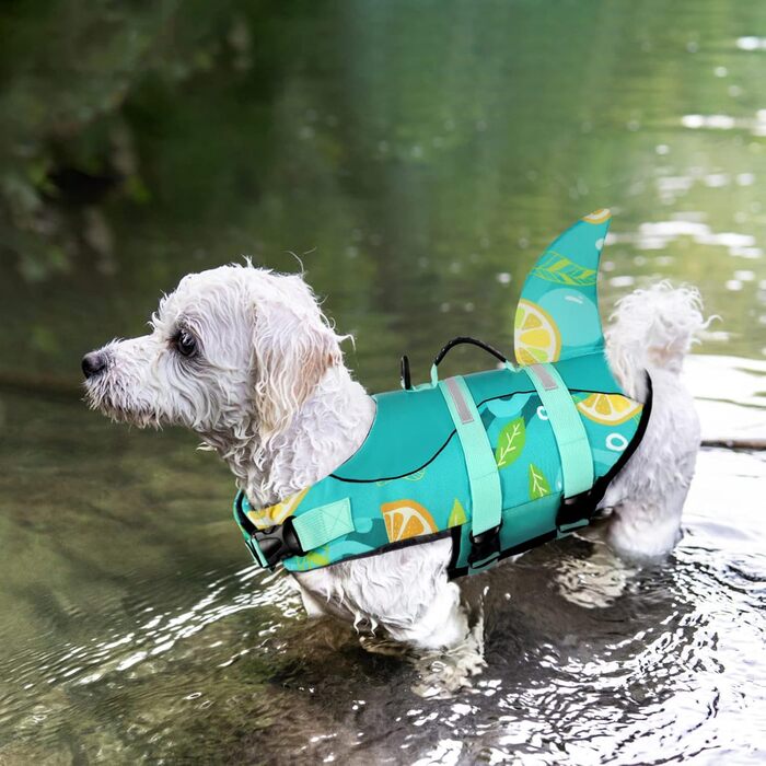 Жилет рятувальний для собак Queenmore, регульований, для середніх та великих собак, з високою плавучістю та міцним ручним тримачем