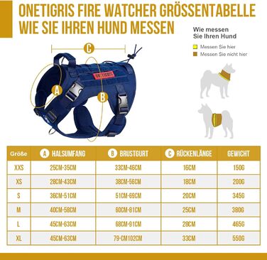 Тактична шлейка для собак OneTigris FIRE WATCHER, безпечна нейлонова жилетка з ручкою та 2 D-кільцями, 1000D, розмір L, синя