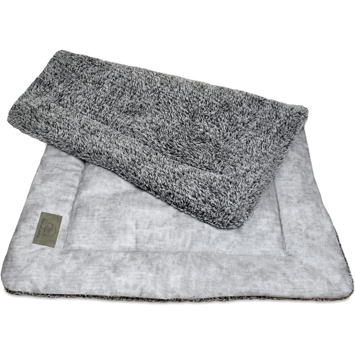 Підстилка для собак KaraLuna, 80 x 55 см, сіра. Легка, миється, 3 розміри. М'яка підстилка-коврик для собак