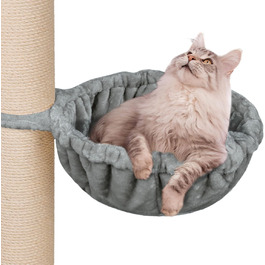 HAPPYPET універсальна XXL лежанка для котячого дерева, Ø 45 см, гамак для великих котів (Мейн-кун), витримує до 20 кг, кремова
