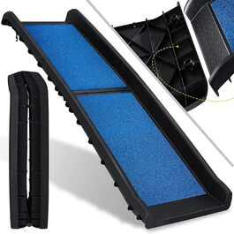 Східці для собак KESSER® - пандус у багажник авто, до 90 кг, 156x40 см, синій