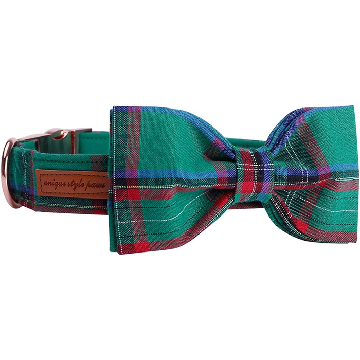 Елегантний нашийник для собак Unique Tyle з клямкою та знімною метеликом, для малих, середніх та великих собак та котів, XX-XL (зелена сітка)