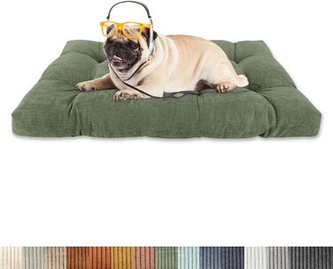 Ортопедичне ліжко для собак 50x30x6 см, м'яке ліжко для собак, диванчик для собак, подушка для собак, ліжко для великих собак, кошик для собак середнього розміру, зелений колір
