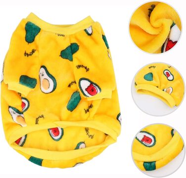 Теплий зимовий костюм для собак та котів YRRYGMN з м'якого флісу (колір: жовта авокадо) - XX-Large