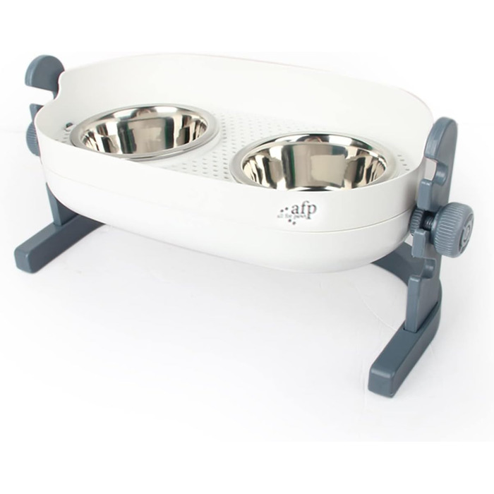 Підвищені годівниці для собак та котів All for Paws, з нержавіючої сталі, регульовані по висоті, антибактеріальні, для домашніх тварин, маленькі