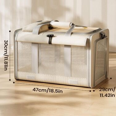 Транспортна сумка для собак та котів, переноска для цуценят, кремового кольору. Ідеально для подорожей, прогулянок та кемпінгу