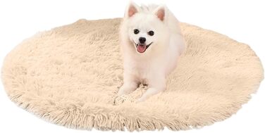 PETCUTE М'яке ліжко для собак, великих та середніх порід, 40x40 см, персиковий колір. Зручне, тепле, з антиковзною основою, легко миється.