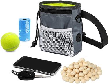 Сумка для ласощів для собак Hanwell з дозатором для прибирального інвентарю, водонепроникна, сіра