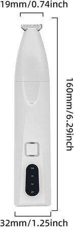 Бездротовий собачий триммер з LED-підсвічуванням та низьким рівнем шуму, цифрова панель, 2 швидкості, аксесуари для догляду вдома та в подорожах