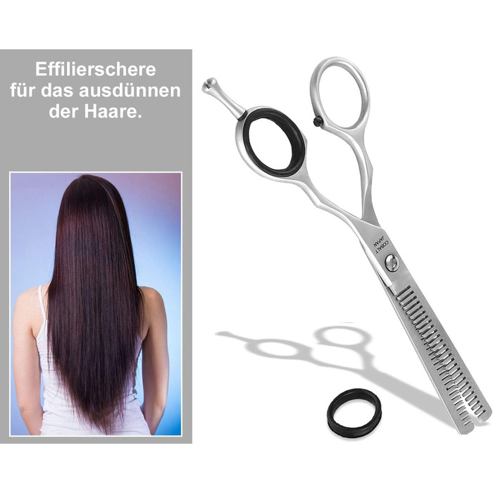 Професійна фризьорська ножиці для стрижки волосся, модельована ножиця з нержавіючої сталі, 6 дюймів (15,24 см)