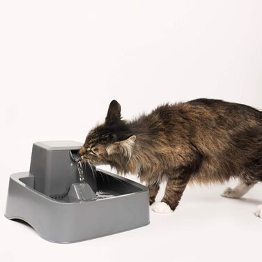 Автоматична поїлка PetSafe Drinkwell 1,8 л для котів і малих собак, сіра + фільтри з активованим вугіллям для 1,8/3,7/7,5 л, 4 шт.