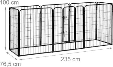 Клітка для кота Reaxdays Wepenausauf, чорна, XL, 80x78x235 см, для дому та вулиці