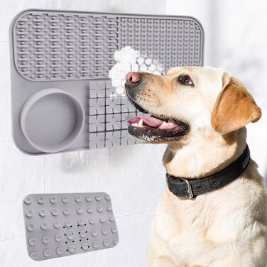 Килимок для собак - лижучий килимок, килимок для собак, килимок для цуценят, килимок для годування собак з силікону, миска для собак з кормом Gray
