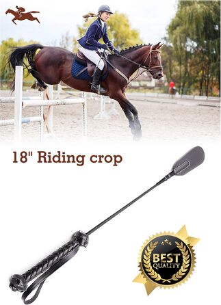 Набір для вершника RIDIN: 33 см батогом, 18 см реітгерте (указка) - для дресування коней, чорний