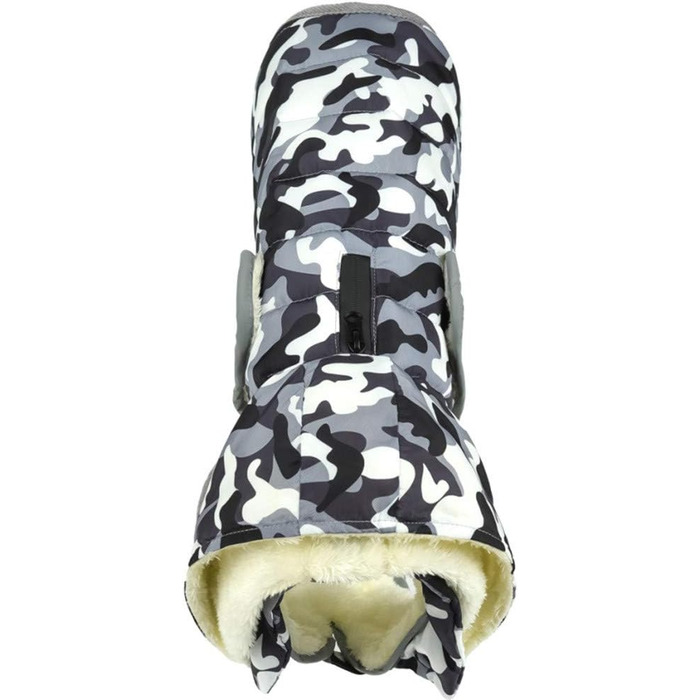 Теплий зимовий одяг для собак: тепла куртка з капюшоном для маленьких, середніх та великих собак (XL, 60-75 см)