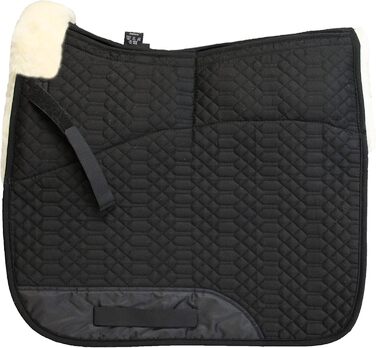 Підкова Engel Reitsport для конкурного та тренувального верхового лицеміря, чорна, з наповнювачем та овечкою, розмір Medium