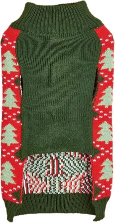 Світер для собак Jecikelon на Новий Рік, теплий зимовий светр для маленьких собак, одяг для цуценят, м'який, теплий, костюми для домашніх тварин, одяг для собак та котів з помпоном, розмір L, зелений в смужку