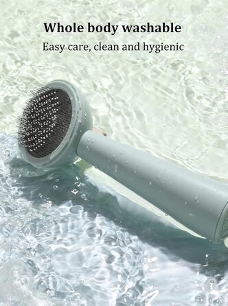 Щітка для котів, щітка для собак, видалення шерсті тварин, для короткої та довгої шерсті, самоочисна, біла