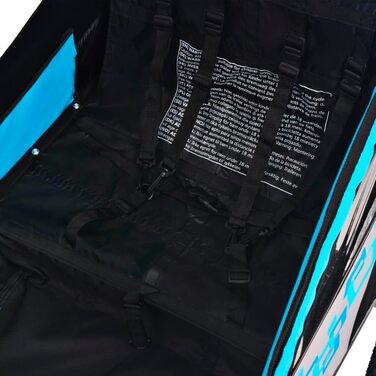 Причіп для собак, велосипедний причіп, причіп для бігу: сірий та синій, 30 кг, універсальний, легка збірка