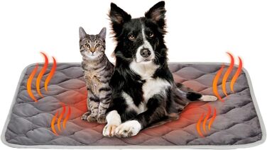 Килимок для домашніх тварин 88x58 см - теплий, енергозберігаючий, з неслизьким дном - 1 шт. сірого кольору