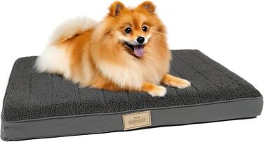 Килимок для собак середніх порід 100x65x9 см, м'який, зручний, легко миється, розмір M (77x51x9 см), колір антрацит