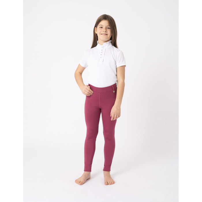 Дитячі штани для верхової їзди HORZE Kinder Reitleggings DEA, повний облягання, кишеня для телефону, рожевий (134-140)