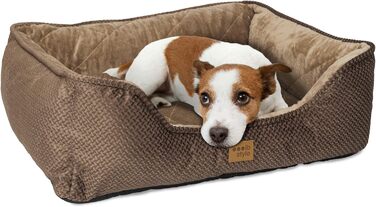 Крісло-ліжко для собак IB Style Milo, коричневе, 61 x 49 x 23 см, знімний чохол