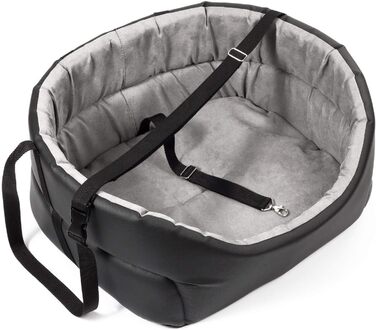 Автомобільний лежак для собак, універсальний, чорний, штучна шкіра (1 шт.)