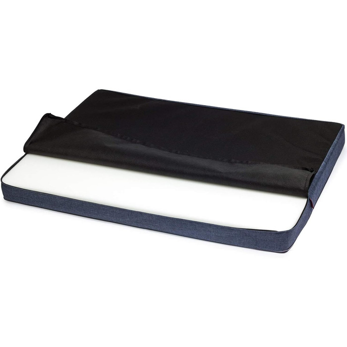 Матрац для собак | 100 x 75 x 6 см | Собаче ліжко, подушка, матрац для великих та маленьких собак | Codura, зручний, стильний, можна прати | Колір: блакитний