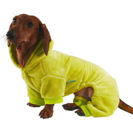 Теплий зимовий костюм-піжама для такси для маленьких собак, зелений S, з D-початком та кнопками