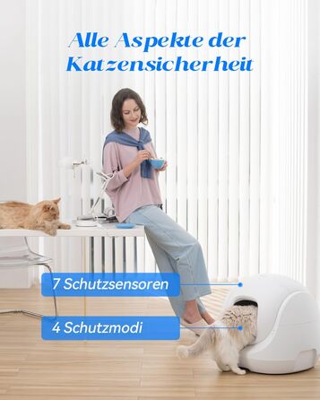 Автоматичний туалет для котів Catlink Baymax, самоочищення, контроль здоров'я, для котів 1,5-10 кг, для декількох котів