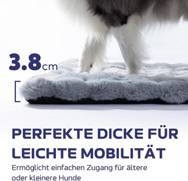 Лежак для собак Mora Pets, м'який, флісовий, сірий, 107x71 см, протиковзкий, для малих, середніх і великих порід, праний