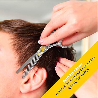 Професійні ножиці для стрижки волосся Equinox Razor Edge Series – 6,5 дюйми (Тонке прорізання, Срібло)