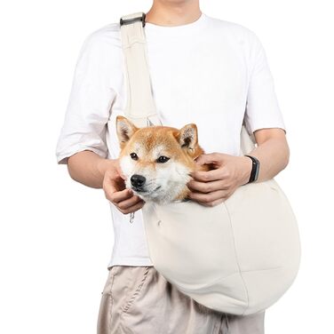 Сумка-переноска для собак та котів | Зручна переноска для тварин для прогулянок та подорожей, регульовані ремені, легкий аксесуар для активного відпочинку, бежевий колір