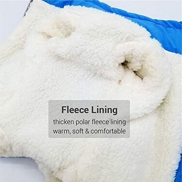 Тепла флісова куртка для собак JUY'S SONG з підкладкою, без рукавів, з блискавкою та світловідбиваючими смугами. Підходить для дівчаток (рожева) та хлопчиків (синя). Розміри: M.